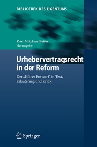 Abbildung von: Urhebervertragsrecht in der Reform - Springer