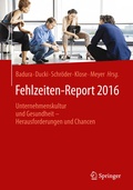 Cover: Fehlzeiten-Report 2016 - Springer