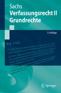 Cover: Verfassungsrecht II - Grundrechte - Springer