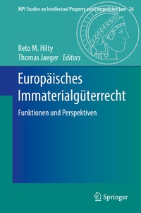 Abbildung von: Europäisches Immaterialgüterrecht - Springer