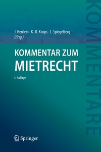 Abbildung von: Kommentar zum Mietrecht - Springer