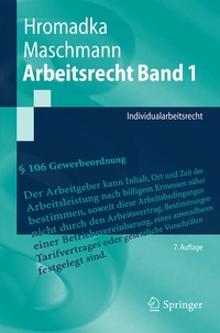 Abbildung von: Arbeitsrecht Band 1 - Springer