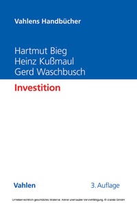 Abbildung von: Investition - Vahlen