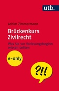 Cover: Br&uuml;ckenkurs Zivilrecht - UTB
