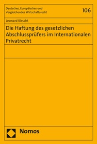 Abbildung von: Die Haftung des gesetzlichen Abschlussprüfers im Internationalen Privatrecht - Nomos