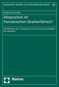 Abbildung von: Absprachen im französischen Strafverfahren? - Nomos