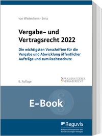 Abbildung von: Vergabe- und Vertragsrecht 2024 (E-Book) - Reguvis Fachmedien
