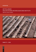 Cover: Mitteilungen des Deutschen Arch&auml;ologischen Instituts - De Gruyter