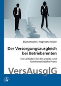 Cover: Der Versorgungsausgleich bei Betriebsrenten - VVW Verlag Versicherungswirtschaft