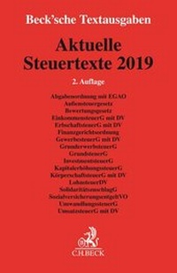 Abbildung von: Aktuelle Steuertexte 2019 - C.H.BECK