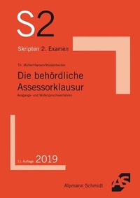 Abbildung von: Die behördliche Assessorklausur - Alpmann Schmidt