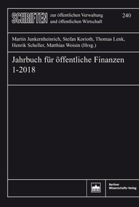 Abbildung von: Jahrbuch für öffentliche Finanzen 1-2018 - Berliner Wissenschafts-Verlag