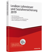 Abbildung von: Lexikon Lohnsteuer und Sozialversicherung 2019 plus Onlinezugang - Haufe-Lexware
