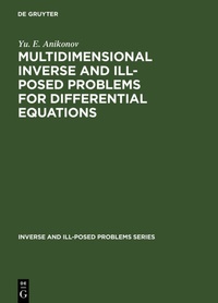 Abbildung von: Multidimensional Inverse and Ill-Posed Problems for Differential Equations - De Gruyter