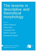 Cover: The lexeme in descriptive and theoretical morphology - Freie Universit&auml;t Berlin Universit&auml;tsbibliothek