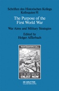 Cover: The Purpose of the First World War - De Gruyter