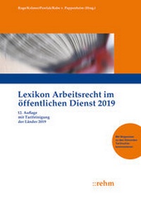 Abbildung von: Lexikon Arbeitsrecht im öffentlichen Dienst 2019 - Rehm
