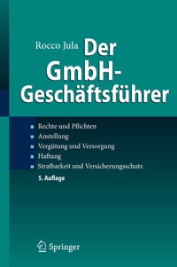 Abbildung von: Der GmbH-Geschäftsführer - Springer