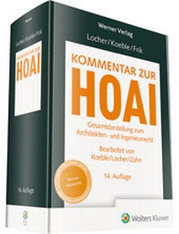 Abbildung von: Kommentar zur HOAI - Werner