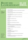 Cover: Recht der Landwirtschaft (RdL) - Agricola-Verlag GmbH