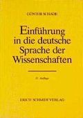 Cover: Einf&uuml;hrung in die deutsche Sprache der Wissenschaften - Erich Schmidt Verlag