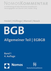 Abbildung von: Bürgerliches Gesetzbuch: BGB - Band 1 - Nomos
