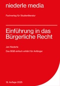 Abbildung von: Einführung in das Bürgerliche Recht - niederle media