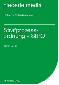 Abbildung von: Strafprozessordnung - StPO - niederle media
