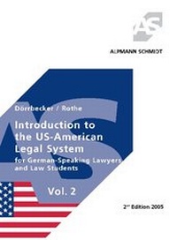 Enlarge image Cover: Introduction to the US-American Legal System Volume 2 - Alpmann Schmidt