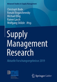 Enlarge image Cover: Supply Management Research - Springer Gabler