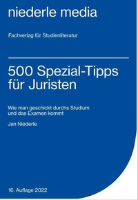 Abbildung von: 500 Spezial-Tipps für Juristen - 2022 - niederle media