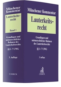 Abbildung von: Münchener Kommentar zum Lauterkeitsrecht - Band 1 - C.H.BECK