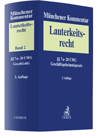 Abbildung von: Münchener Kommentar zum Lauterkeitsrecht (UWG) - Band 2 - C.H.BECK