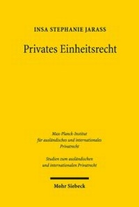 Abbildung von: Privates Einheitsrecht - Mohr Siebeck
