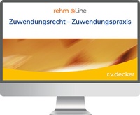 Abbildung von: Zuwendungsrecht - Zuwendungspraxis online - R. v. Decker