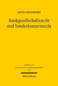 Abbildung von: Bankgesellschaftsrecht und Sonderkonzernrecht - Mohr Siebeck