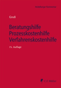 Abbildung von: Beratungshilfe - Prozesskostenhilfe - Verfahrenskostenhilfe - C.F. Müller