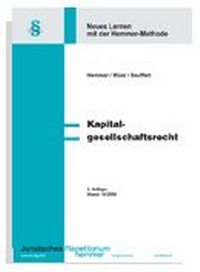 Abbildung von: Kapitalgesellschaftsrecht - Hemmer-Wüst