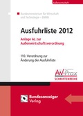 Cover: Ausfuhrliste 2013 - Reguvis Fachmedien