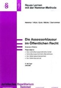 Cover: Die Assessorklausur im &Ouml;ffentlichen Recht - Hemmer-W&uuml;st