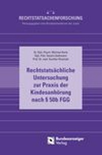 Abbildung von: Rechtstatsächliche Untersuchung zur Praxis der Kindesanhörung nach § 50b FGG - Reguvis Fachmedien