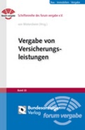 Cover: Vergabe von Versicherungsleistungen - Reguvis Fachmedien