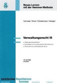 Abbildung von: Verwaltungsrecht III - Hemmer-Wüst