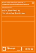 Cover: MFN Standard as Substantive Treatment - Dike Verlag Z&uuml;rich