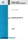 Cover: Strafrecht BT II - Hemmer-Wüst