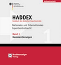 Abbildung von: HADDEX Handbuch der deutschen Exportkontrolle - Reguvis Fachmedien