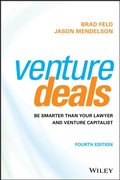 Cover: Venture Deals: Be Smarter Than Your Lawyer and Venture Capitalist - Wiley