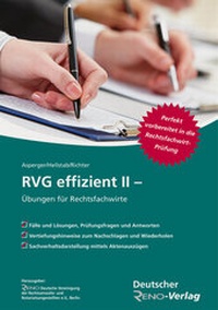Enlarge image Cover: RVG effizient II - Übungen für Rechtsfachwirte - ZAP