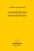 Cover: Gesamthand und juristische Person - Mohr Siebeck