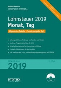 Abbildung von: Tabelle, Lohnsteuer 2019 Monat, Tag - Sonderausgabe Juli - Stollfuß